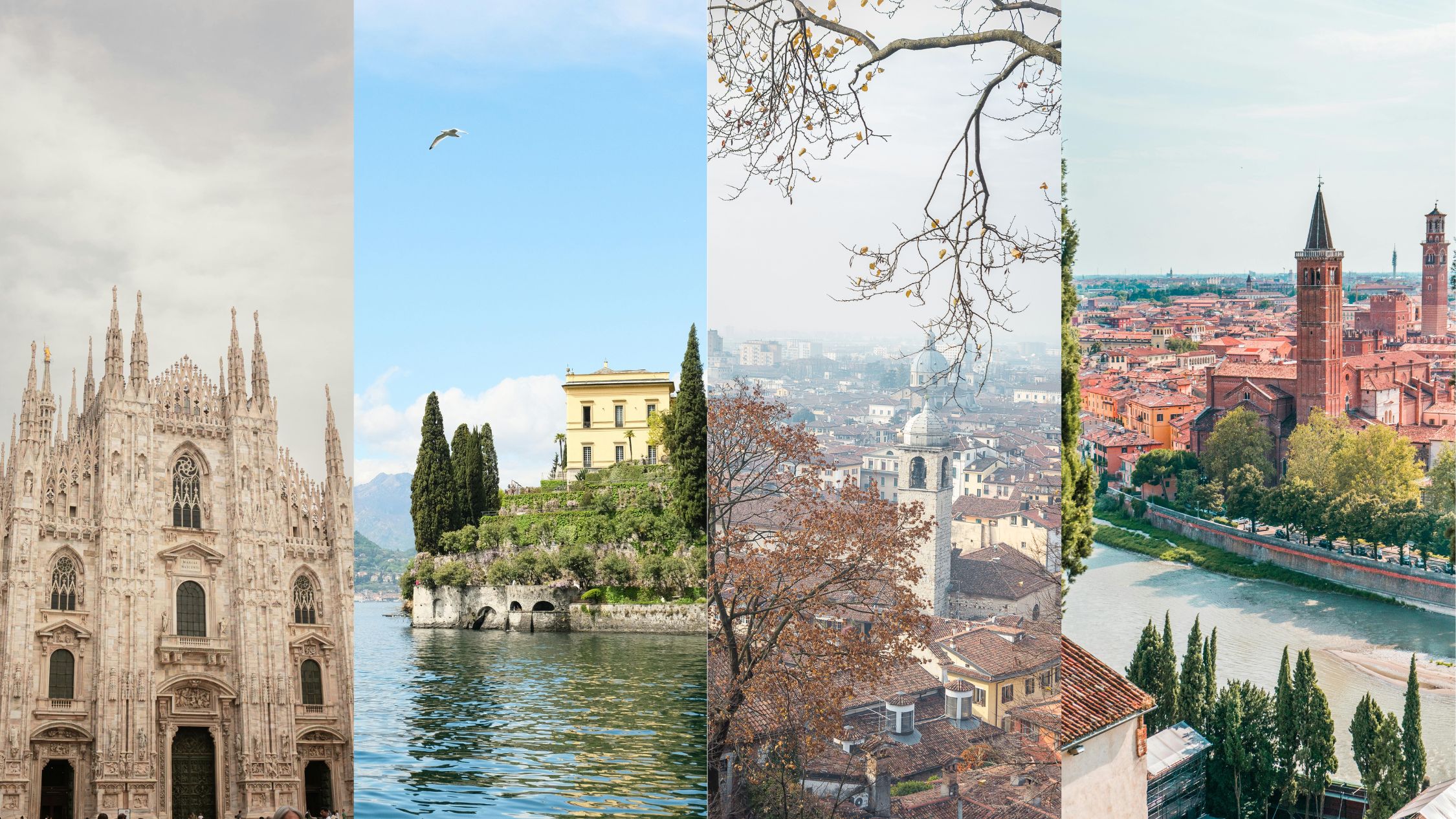 PERCURSO CARRO - MILÃO + COMO + BRESCIA + VERONA